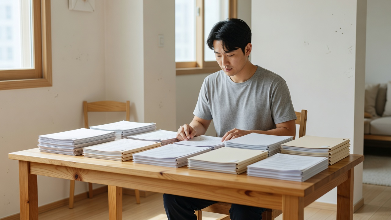 청년정책 목차를 준비하는 청년의 현실적인 모습