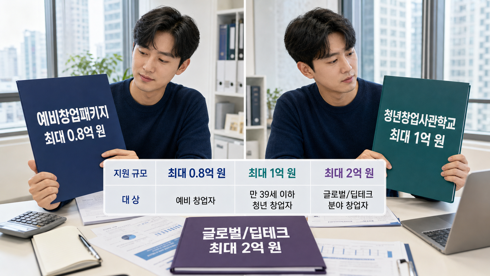 청년 창업 지원금 종류와 지원 규모 비교 — 청년 창업 지원금