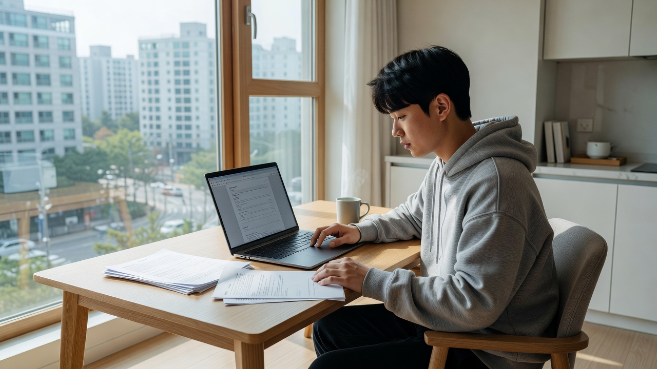 청년취업지원금 주의사항 목차를 확인하는 청년