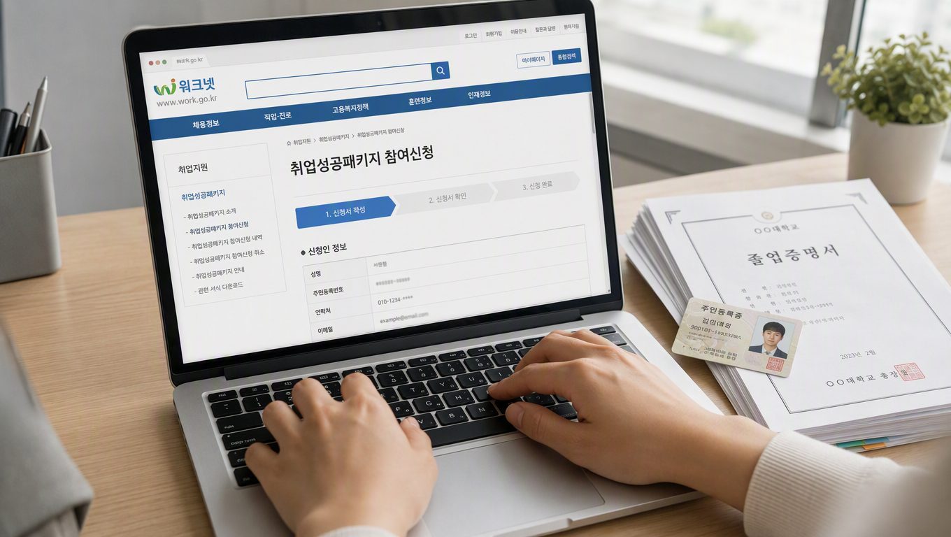 취업성공패키지 신청 대상과 필요 서류, 워크넷 온라인 신청 절차